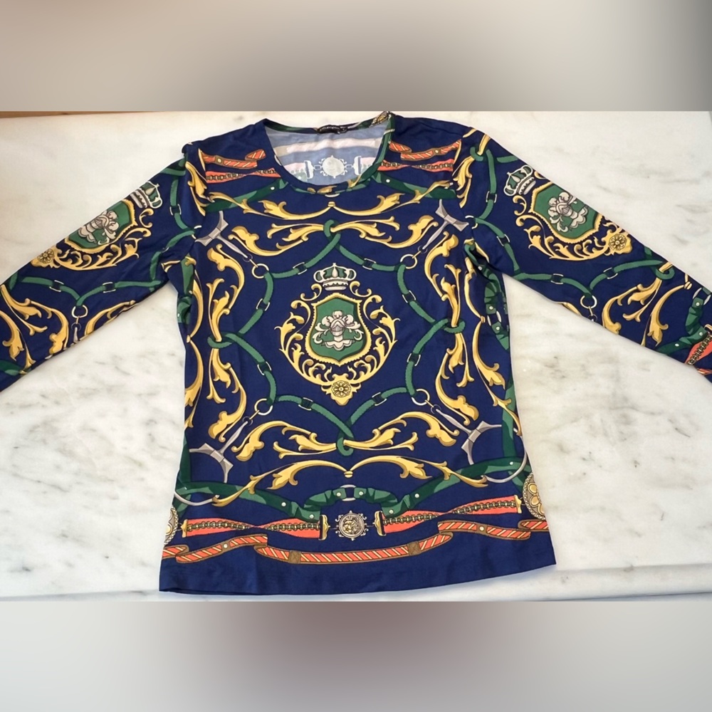 J. McLaughlin signature Catalina cloth three-quarter length sleeve top